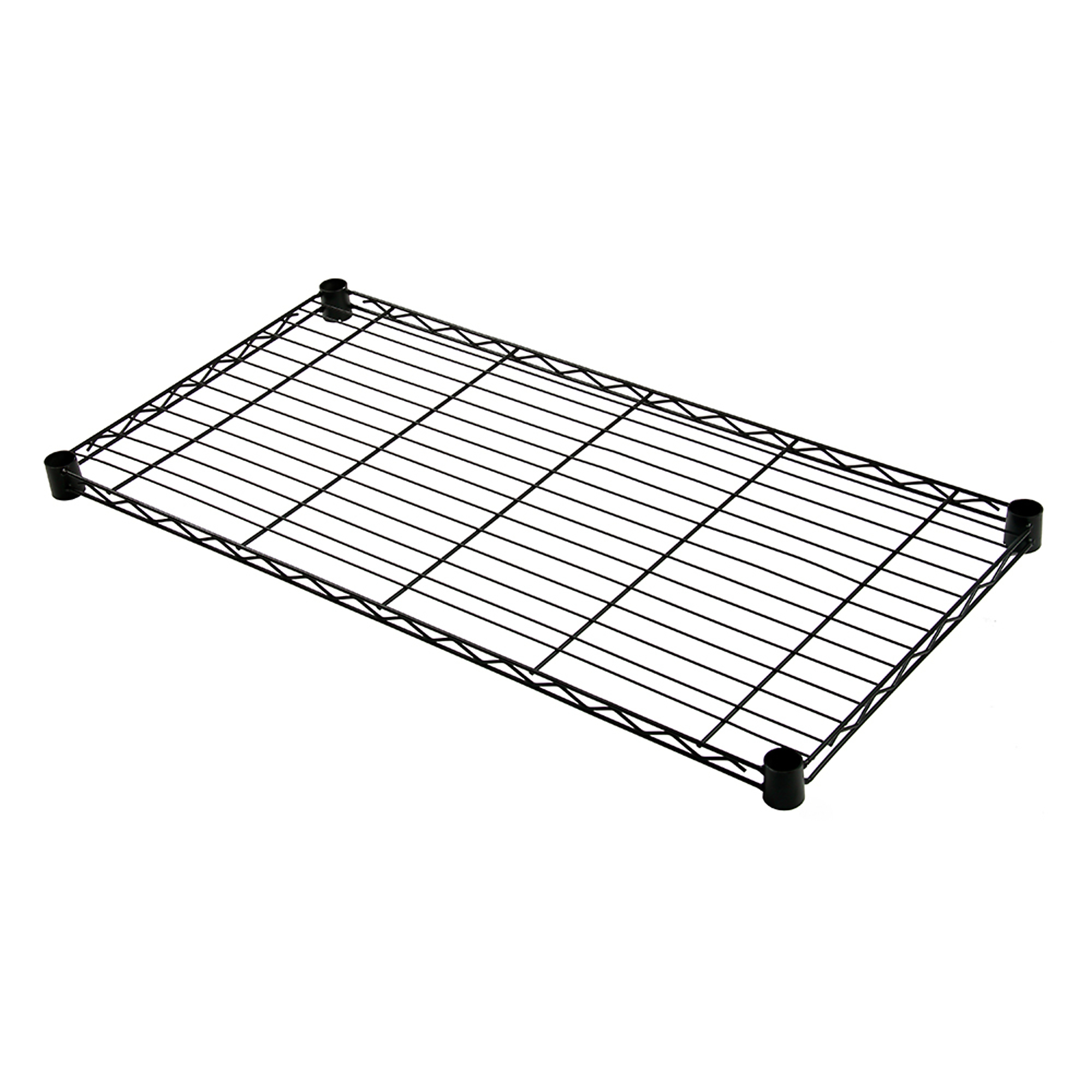 Quantum Storage, Black Epoxy Wire Shelf, 12in. W., x 48in. D., Carbon Steel, Model# 1248BK